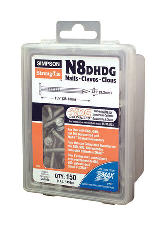 Simpson Strong-Tie Round 1-1/2 in. L Wood Joiner Nail Smooth Hot-Dipped Galvanized Steel 8D