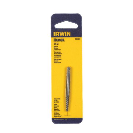 Irwin Hanson 7/64in. x 7/64in. D Carbon Steel Spiral Screw Extractor 5.4in. 1 Piece