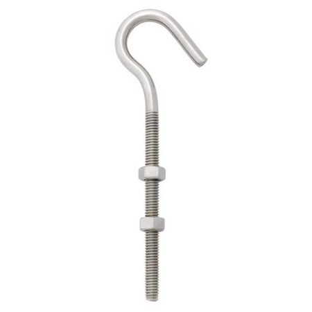 Hampton Medium Stainless Steel 6 in. L Clothesline Hook 160 lb 1 pk