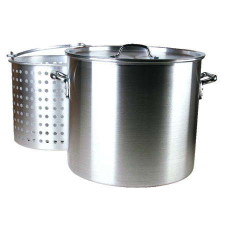 Aluminum Grill Stockpot with Basket 100 qt
