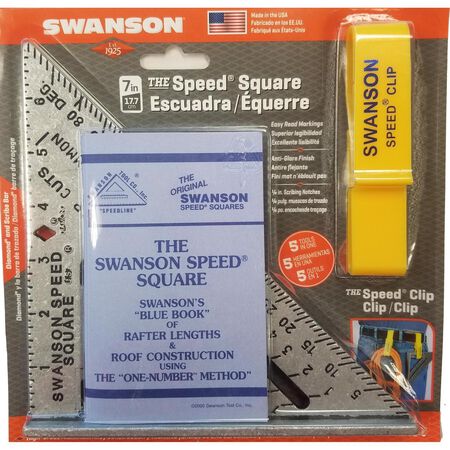 Swanson Original 7.25 in. L X.875 in. H Aluminum Speed Square