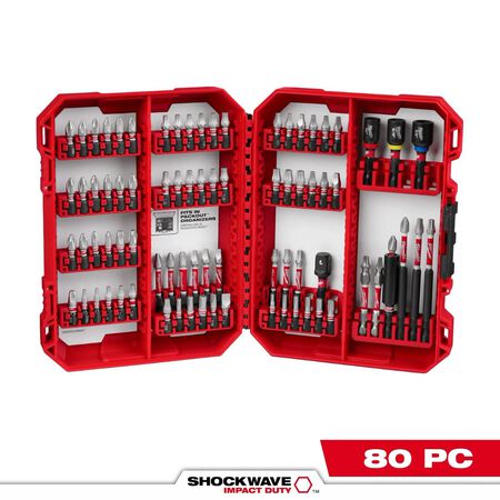 Milwaukee 80 Pieces SHOCKWAVE Impact Duty Driver Bit Set