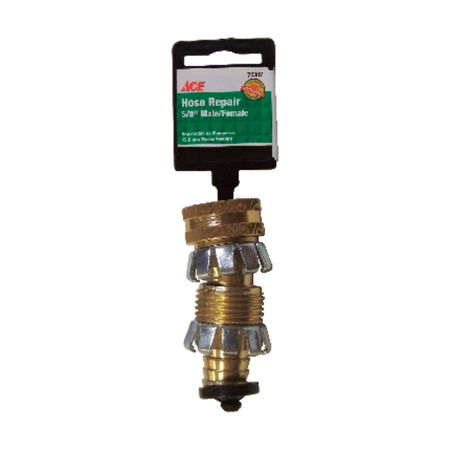 Ace 5/8 in. Metal Threaded Male/Female Clinch Hose Mender Clamp