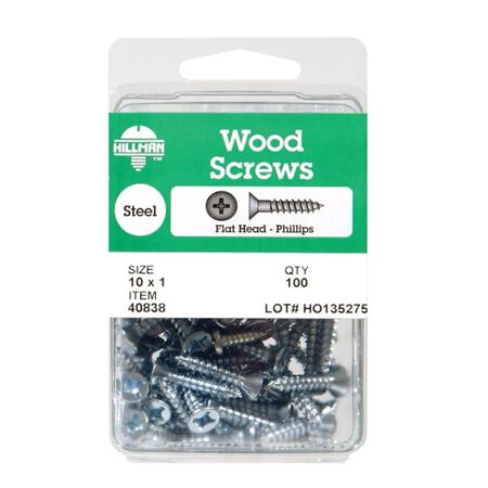 Hillman No. 8 x 3/4 in. L Phillips Zinc-Plated Coarse Wood Screws 1 Pack