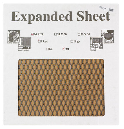 Boltmaster Expanded Steel 3/4 in.-24 in. x 24 in. 13 Ga Barbecue Grates Auto/Truck Body Repair Sec