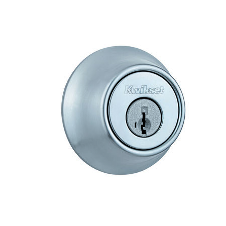 Kwikset Mobile Home Satin Chrome Metal Deadbolt