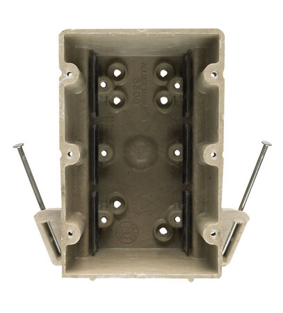 Allied Moulded 46 cu in Rectangle Fiberglass 3 gang Switch Box Beige