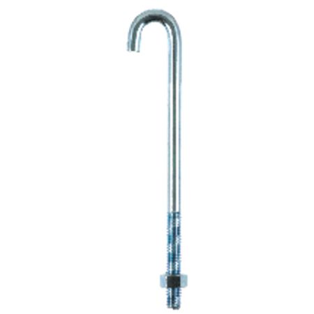 Hampton Small Zinc-Plated Silver Zinc 1 in. L J-Bolt 375 lb 1 pk