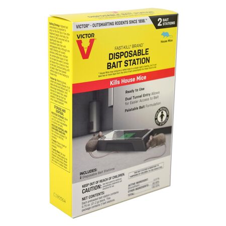 Victor Fast-Kill Brand Toxic Oat Bait Station Blocks For Mice 0.75 oz 2 pk