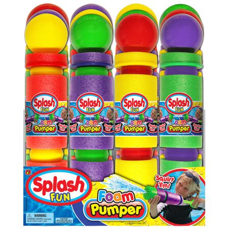 Ja-Ru Splash Foam Pumper Water Toy Soft Foam/Plastic 1 pk
