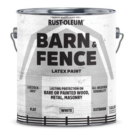 Rust-Oleum Barn & Fence Latex Paint White Gallon