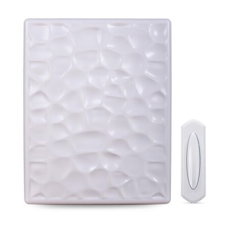Heath Zenith Hammered White Plastic Wireless Door Chime Kit