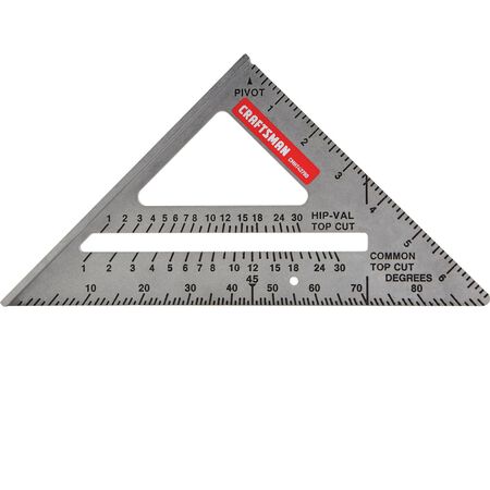 CRAFTSMAN 7 in. L X 7 in. H Aluminum Rafter Square