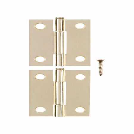 Ace 2.75 in. W X 2 in. L Bright Brass Gold Brass Narrow Hinge 2 pk