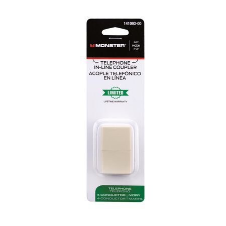 Monster Just Hook It Up 0 ft. L Ivory Modular In Line Coupler