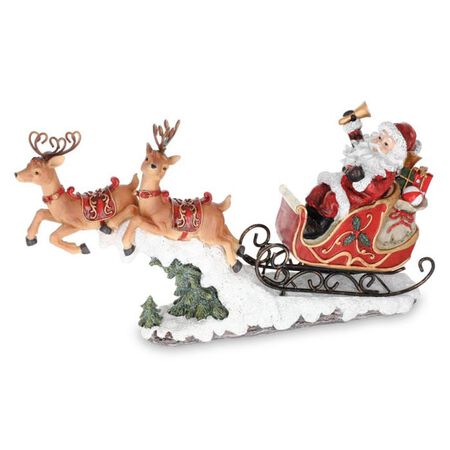 Burton and Burton Santa Sled with Reindeer Figurine