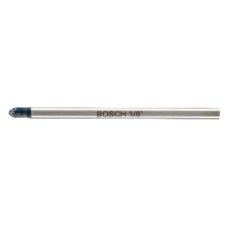 Bosch 1/8in. x 4in. L Carbide Tipped Glass And Tile Bit 1 Piece