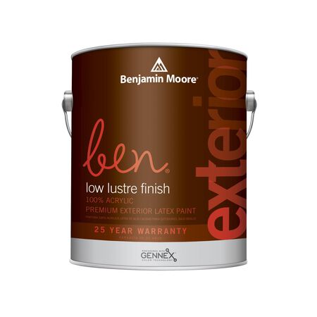 Benjamin Moore Ben Low Lustre White Paint And Primer Exterior 1 Gallon