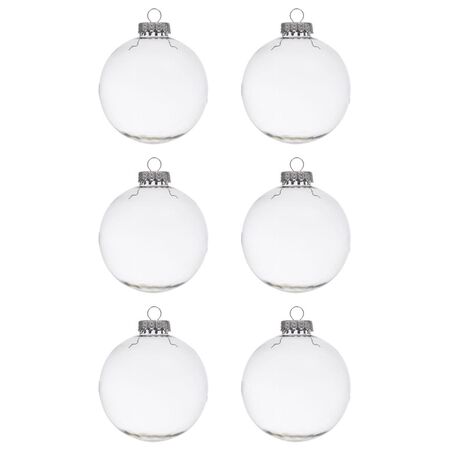 Celebrations Home Clear Round Indoor Christmas Decor 3 in.