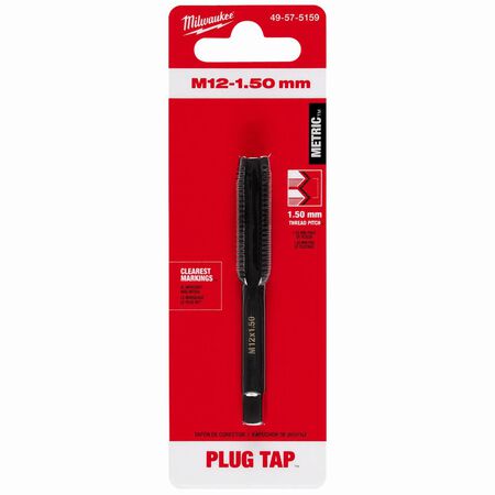 Milwaukee Metric M12x1.5 mm Straight Flute Plug Tap