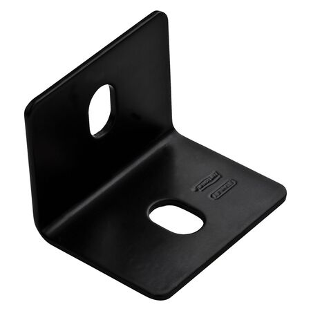 National Hardware 2.4 in. H x 3 in. W x 0.125 in. D Black Square Corner Brace