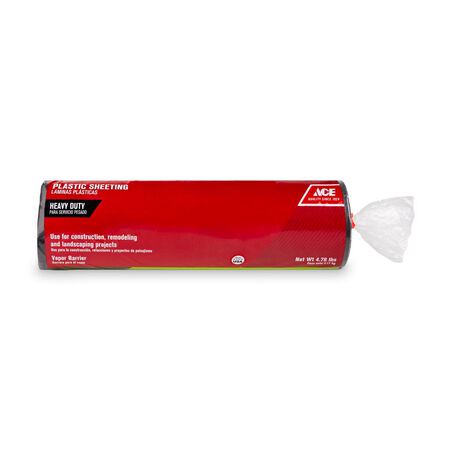 Ace Plastic Sheeting 4 mil X 10 ft. W X 25 ft. L Polyethylene Black 1 pk