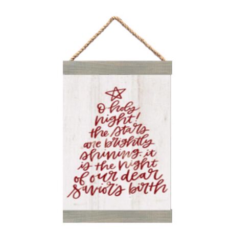 P. Graham Dunn Multicolored O Holy Night Banner Indoor Christmas Decor 12 in.