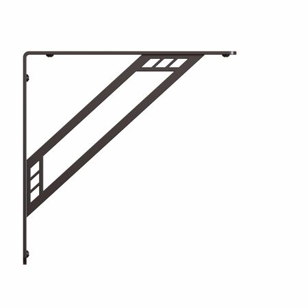 Knape & Vogt Black Steel Decorative Bracket 8 in. L 500 lb