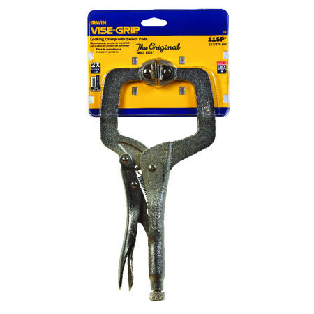 Irwin Vise-Grip 3-3/8 in. X 2-5/8 in. D Locking C-Clamp with Swivel Pads 1000 lb 1 pc