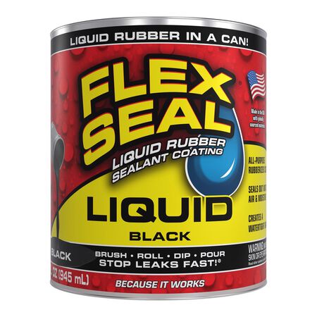 Flex Seal Family of Products Flex Seal Black Liquid Rubber Sealant Coating 32 fl. oz.