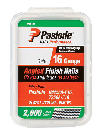 Paslode 2 in. L 16 Ga. Galvanized Angled Finish Nails 2 000 pk