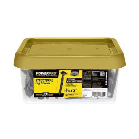 Power Pro 5/16-in x 3-in Epoxy Exterior Structural wood screws 250 Pieces