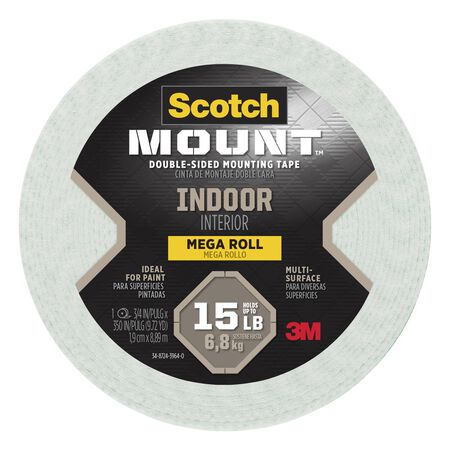 Scotch Mount 350 in. L X 3/4 in. W Double-Sided Mounting Tape
