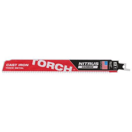 Milwaukee 9 in. Nitrus Carbide Cast Iron Reciprocating Saw Blade 8 TPI 1 pk