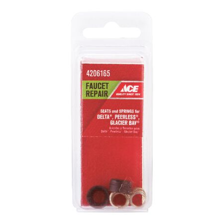 Ace For Delta/Glacier Bay/Peerless 1/2 in.-24 Plated Brass Faucet Seats and Springs