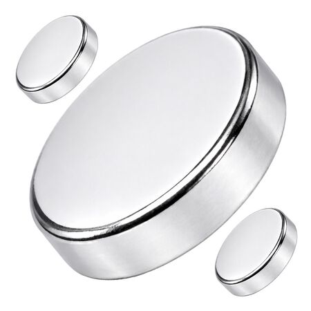Magnet Source.118 in. L X.709 in. W Silver Super Disc Magnets 6.5 lb. pull 3 pc