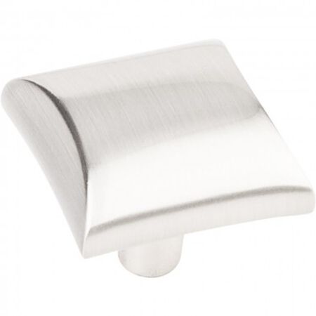1" Overall Length Square Cabinet Knob Satin Nickel