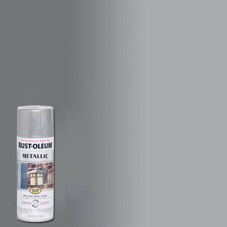 Rust-Oleum Stops Rust Silver Metallic Spray Paint 11 oz