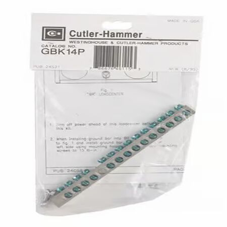 Eaton Cutler-Hammer 14 space 14 circuits Bolt-On Mount Ground Bar Kit