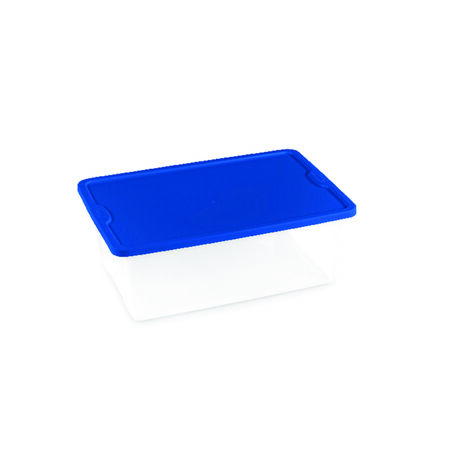 Homz snaplock 12 Blue/Clear Storage Tote 5.62 in. H X 16.25 in. W X 11 in. D Stackable