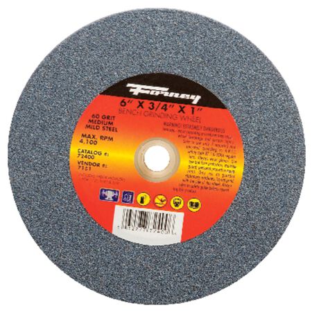 Forney 6 in. D X 1 in. in. X 3/4 in. thick Bench Grinding Wheel 1 pc