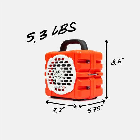 Turtlebox Cub Orange Wireless Bluetooth Weather Resistant Portable Speaker