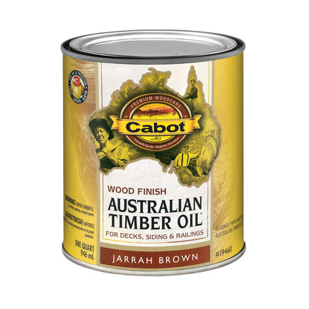 Cabot Transparent 19460 Jarrah Brown Oil-Based Natural Oil/Waterborne Hybrid Australian Timber