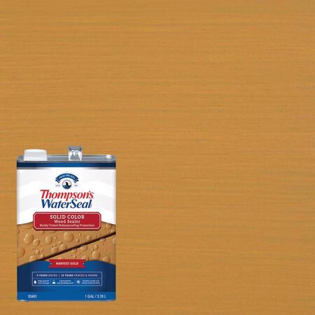 Thompson's WaterSeal Solid Harvest Gold Water-Based Acrylic/Alkyd/Urethane Waterproofing Wood Stain