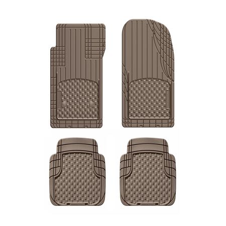 Weathertech Trim-To-Fit Tan Rubber Molded Auto Floor Mats 4 Pack