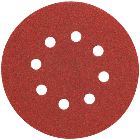 5" 8 Hole 220 Grit Hook and Loop Random Orbit Sandpaper (25 pack)