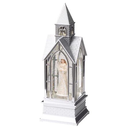 Sullivans LED Multicolored Angel in Church Table Decor 12 in.