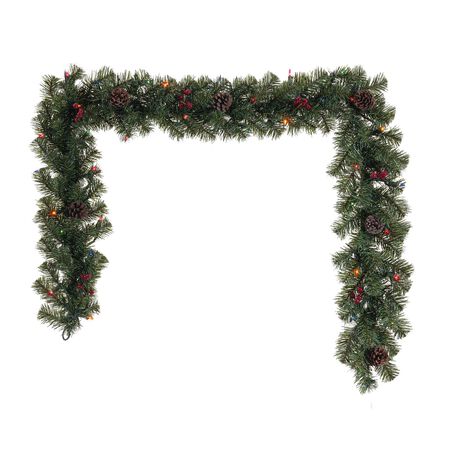 Celebrations 6 ft. L Incandescent Prelit Multicolored Northern Pine Christmas Garland