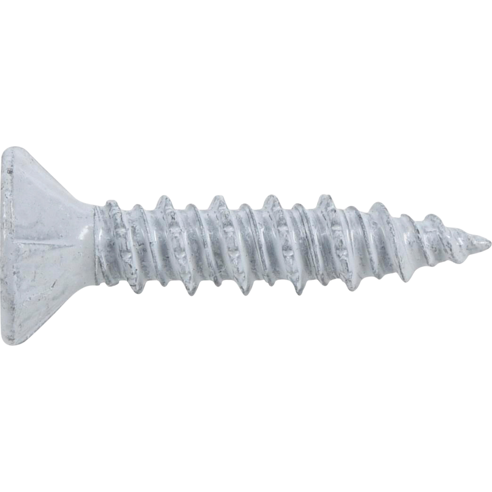Power Pro White Flat-Head Concrete Screw Anchor (1/4 in. x 1-1/4 in.) - 25 pc
