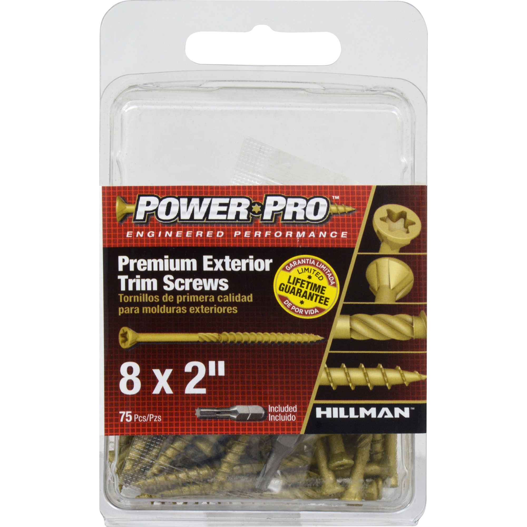 Power Pro Premium Bronze Exterior Trim Screws (#8 x 2 in.) - 75 pc